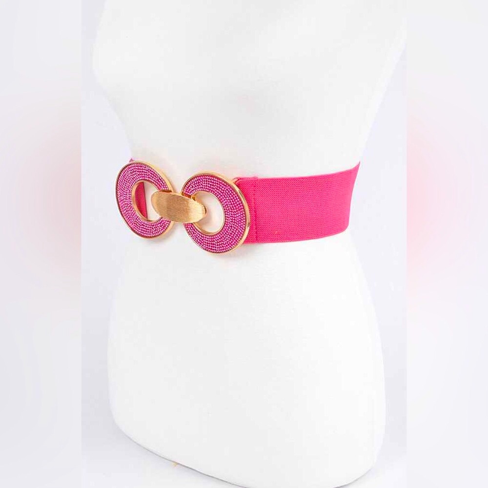 Gold Rhinestone Elastic Corset Waist Bet